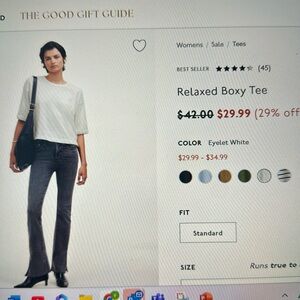 Madewell Relaxed Boxy Tee in Eyelet White